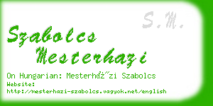 szabolcs mesterhazi business card